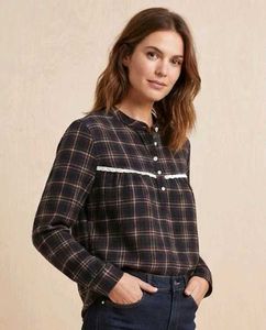 Cozy Plaid Long Sleeve Top
