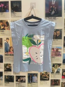Blue Graphic Print Top