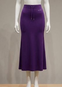 Purple Drawstring Maxi Skirt