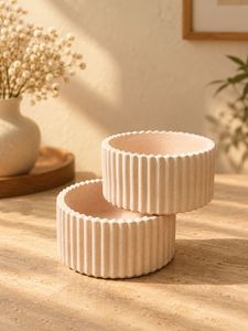 2 pcs Ribbed jar