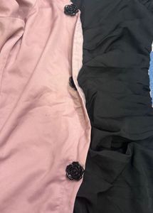 Chic Pink &amp; Black Rose Dress