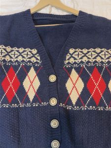Argyle Knit Vest - Vintage Style
