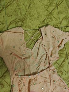 Bohemian Ombre Mirror Work Kurti
