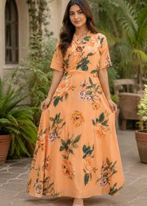 Floral Print Maxi Dress