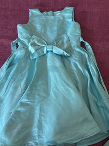 Hopscotch!!Sparkling Teal Bow Dress
