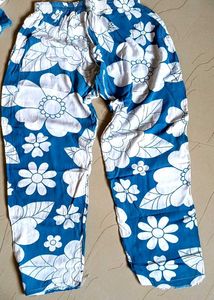 Blue Floral Print Kurta