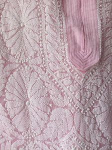 Pink Chikankari Kurta