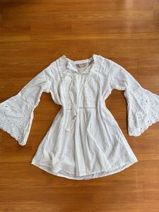 Boho White Embroidered Tassel Kurta