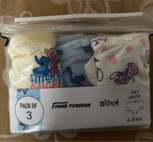 Cute Stitch &amp; Angel Cotton Briefs pack of 3