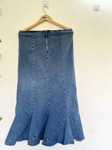 Pinteresty Denim Maxi Skirt