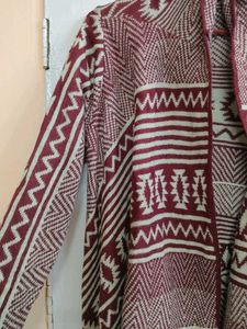 Stylish Patterned Open Cardigan