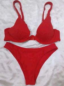 Vibrant Red Bikini Set