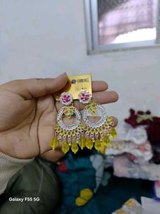 Dangling Gemstone Earrings