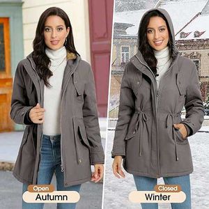 Stylish Blue Fur Hooded Coat