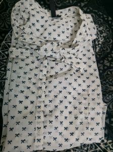 Cute Bow Print Top