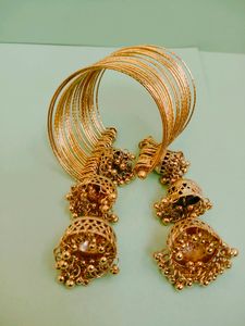 Oxidised Golden Bracelet For Girls