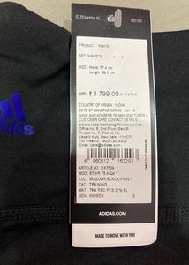 ADIDAS Printed High-Rise Slim Fit Ankle-Length L