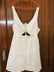 White Sleeveless Mini Dress