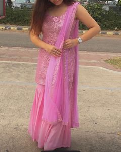 Designer Sequin Sharara Suit