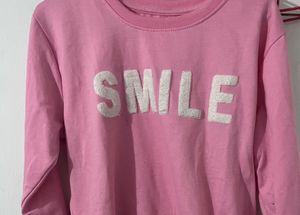 Pink "Smile" Sweatshirt