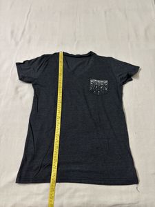 Sparkly Pocket V-Neck T-Shirt