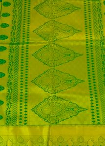 Green &amp; Gold Silk Saree
