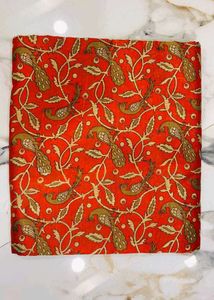 Vibrant Peacock Print Dress Material