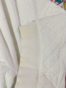 White Quilted Pocket Joggers