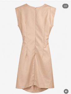 Elegant Beige Wrap Dress