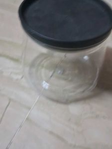 Clear Plastic Storage Jar with Lid