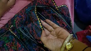 Vibrant Crackle Print Saree
