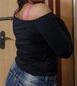 Black One shoulder Top