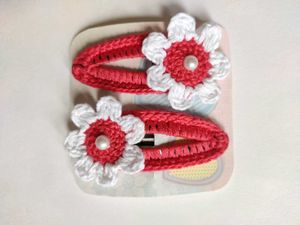 Handmade Crochet Hair Clips