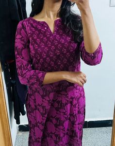 Beautiful Purple Floral Kurta