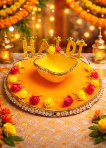 New Haldi Ceremony Decor Tray