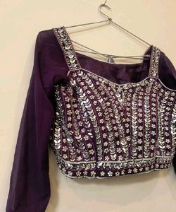 Embroidered Purple lehnga choli 💜