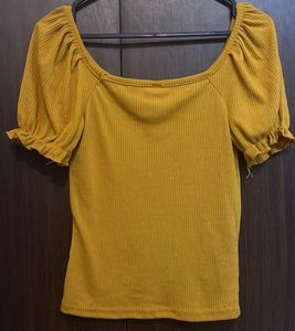 mustard blouse top
