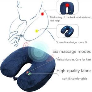 Vibrating U Shape Neck Massage Travel Pillow