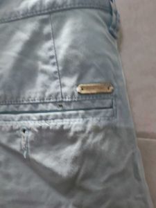 beneton Light Blue Casual Shorts