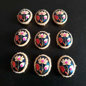 Floral Enamel lotus beads