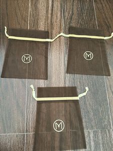 Malabar Set of 3 Sheer Brown Pouches