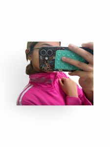 y2k adidas hot pink striped jacket
