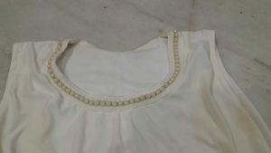 White Printed Kurta