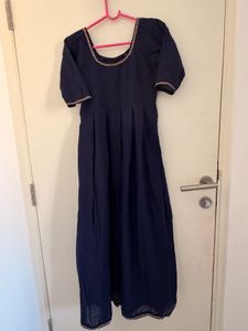 handmade Navy Blue anarkali kurta