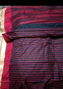 BrandNew GunturHandloom Saree with Striped Pallu