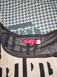 X-Life Black & White Graphic Top