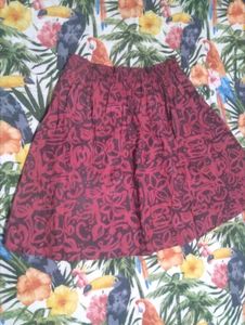 Chic Floral Print Midi Skirt