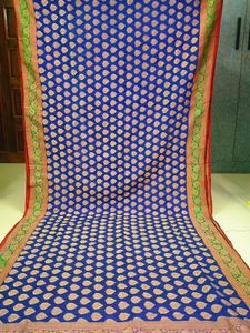 Royal Blue Banarasi Silk Saree