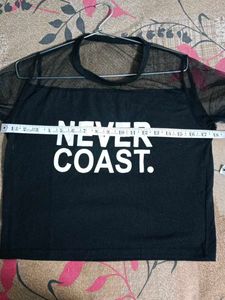 Black 'Never Coast' Graphic Tee