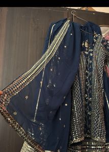 Embellished Navy Blue Lehenga Choli